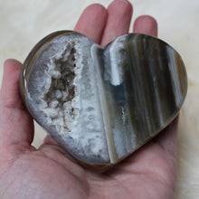 Agate geode heart