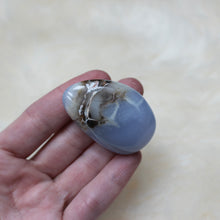 Blue chalcedony pocket stone
