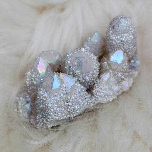 Aura spirit quartz cluster