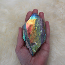 Aura smoky quartz point
