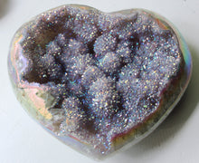 Aura Amethyst Geode Heart
