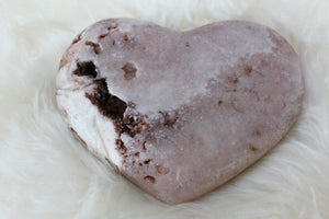 Pink amethyst heart