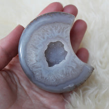 Agate geode crescent moon