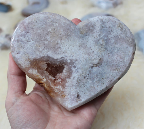 Pink amethyst heart