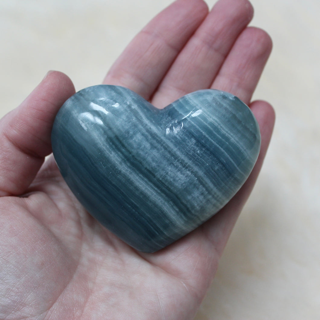 Blue onyx heart 3