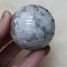 Rainbow moonstone sphere