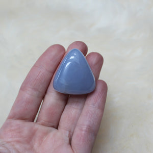 Blue chalcedony pocket stone