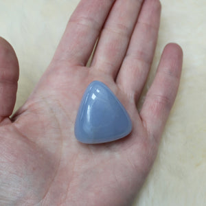 Blue chalcedony pocket stone