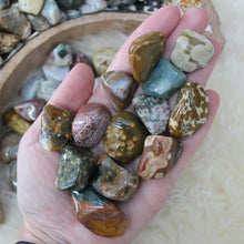 Ocean jasper tumbled stones - Set of three