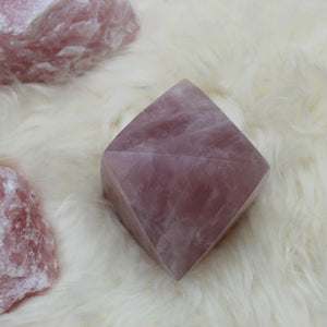 Large Rose quartz octahedron