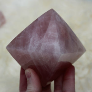 Large Rose quartz octahedron