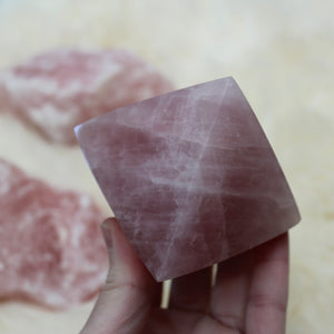 Large Rose quartz octahedron