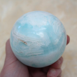 Aqua calcite sphere 1