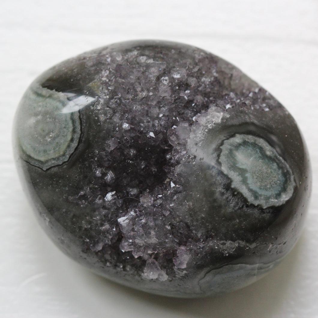 Rainbow Amethyst Palm Stone