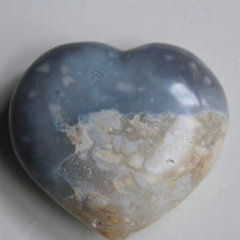 Blue Flower Agate Heart 4