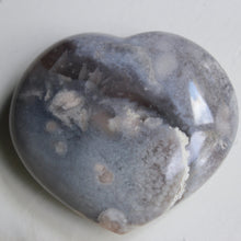 Blue Flower Agate Heart 3