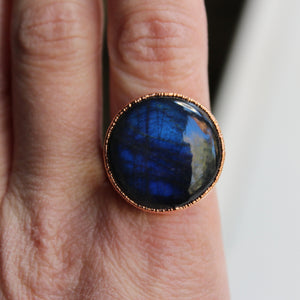 Blue Labradorite Ring || Size 10
