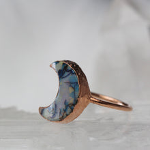 Monarch Opal Crescent Moon Ring || Size 6.75