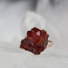 Ruby aura quartz ring
