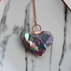 Aura amethyst spirit quartz pendant