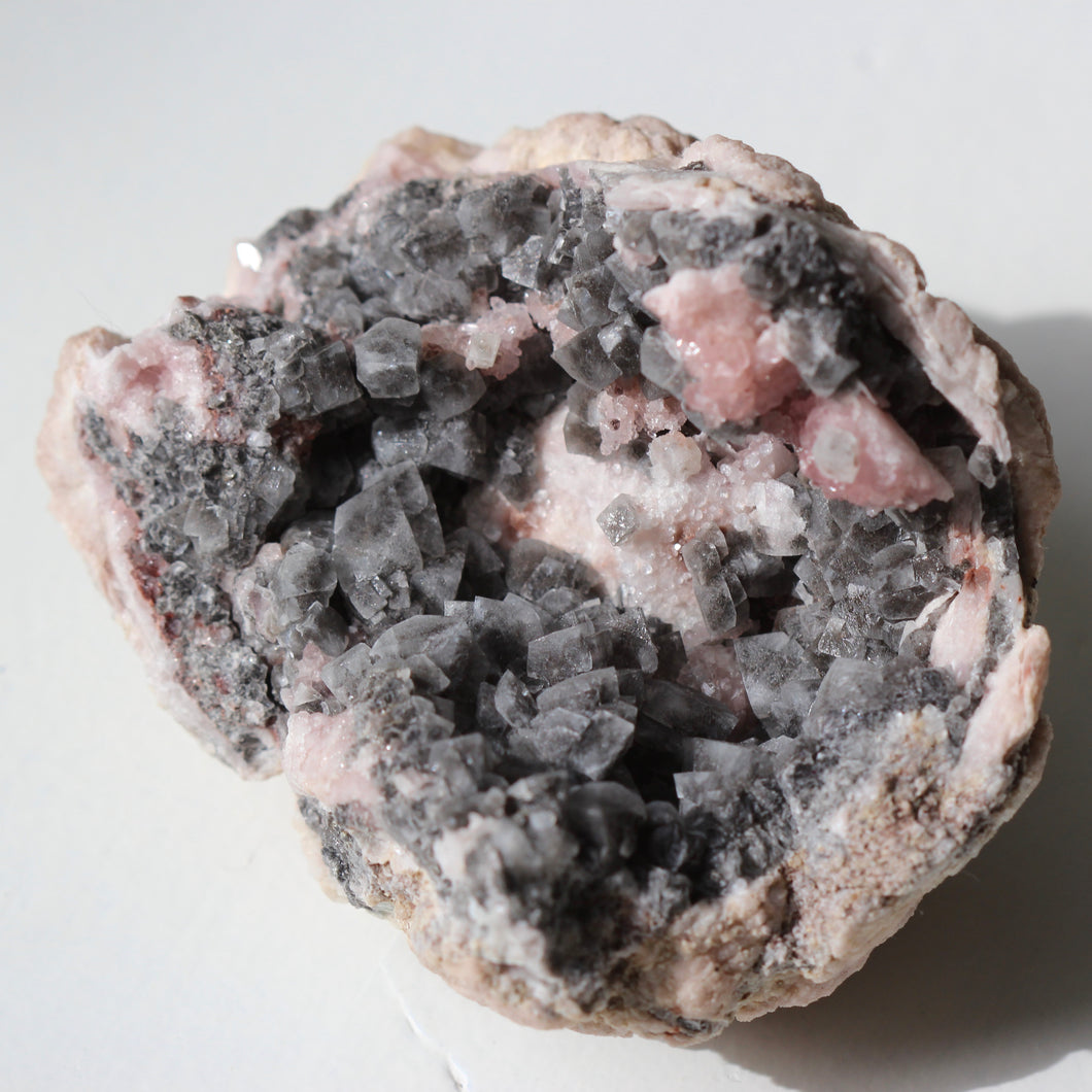 Pink amethyst geode cluster from Argentina