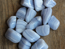 Blue lace agate tumblestone