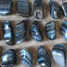 Blue tigers eye tumblestone