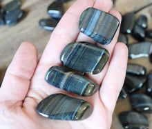 Blue tigers eye tumblestone