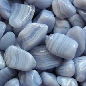 Blue lace agate tumblestone