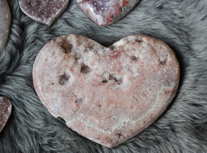 Huge pink amethyst heart