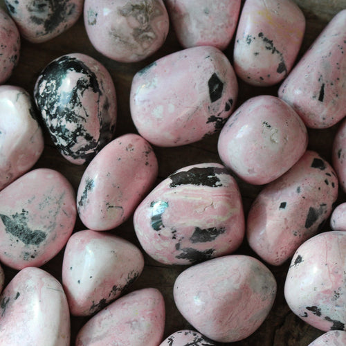 Rhodochrosite tumble stone
