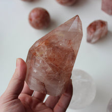 Polished hematoid quartz tower