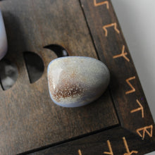 Blue chalcedony pocket stone